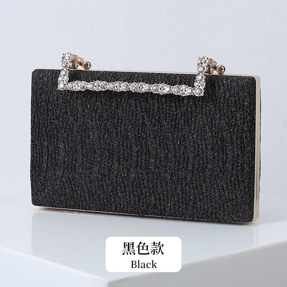 Wholesale Fashion Wrinkle Red Diamond Jewelry Shiny Pink Handbag